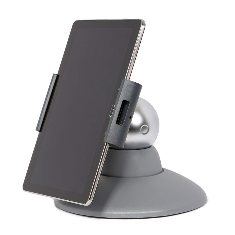 Durable Tablet Holder Motion for Tablets 7-13" Inches - 360 Degrees Rotation - Silver & Charcoal Tablet and Smartphone Holder - Compatible with Apple & Android Devices - Image 4